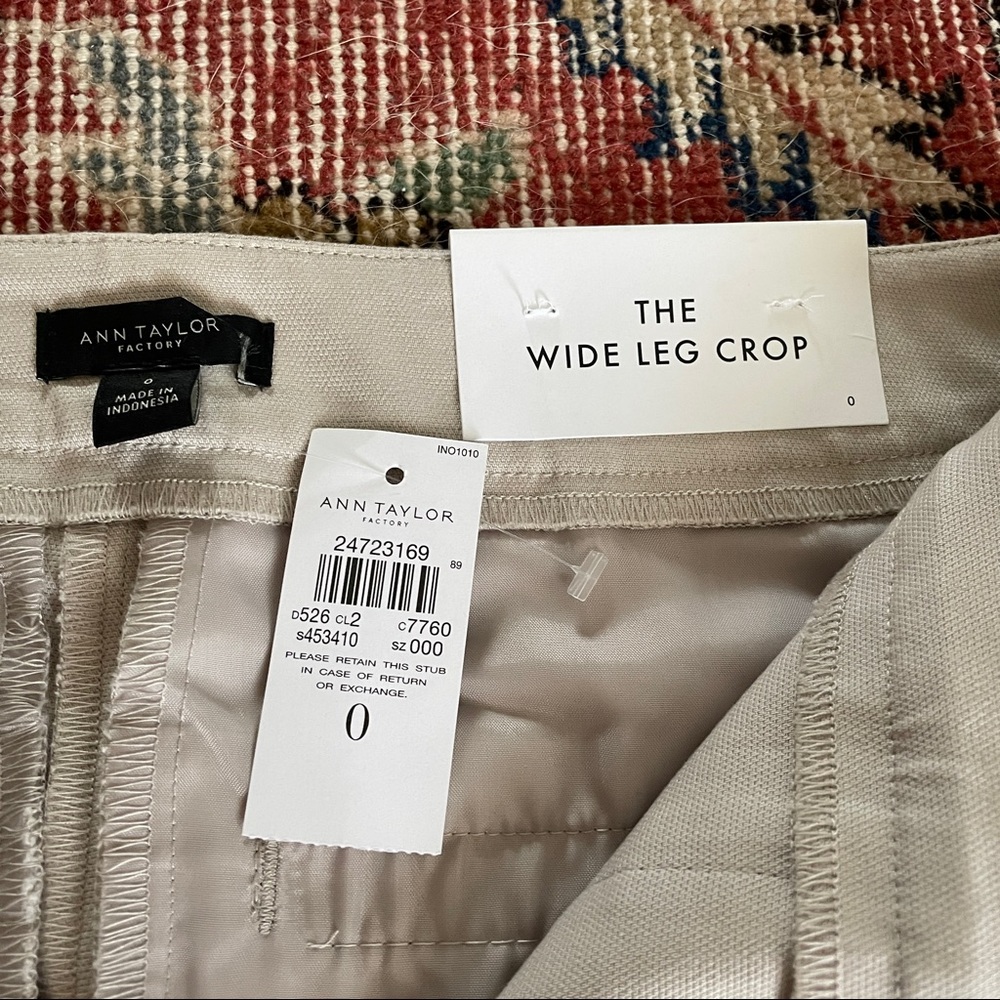 NWT Ann Taylor Factory The Wide Leg Crop Pants - Picture 2 of 7